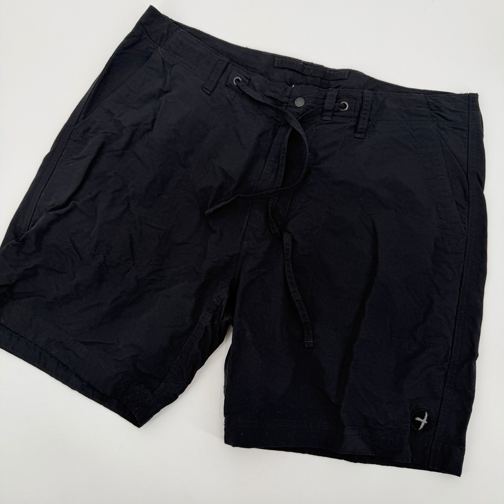 Relwen Black Mens Size 34 Nylon Cotton Drawstring Active Wind Shorts Performance